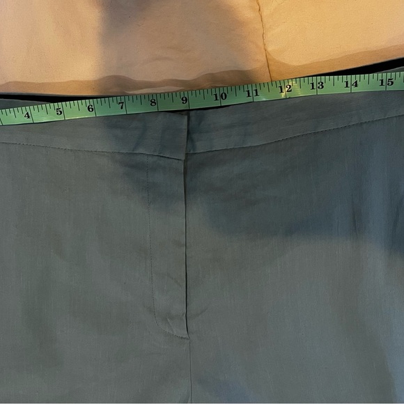 Rag & Bone Light Blue Poppy Tab Pants Tailored Fit Stretch Linen Blend Size 12 - Picture 9 of 11